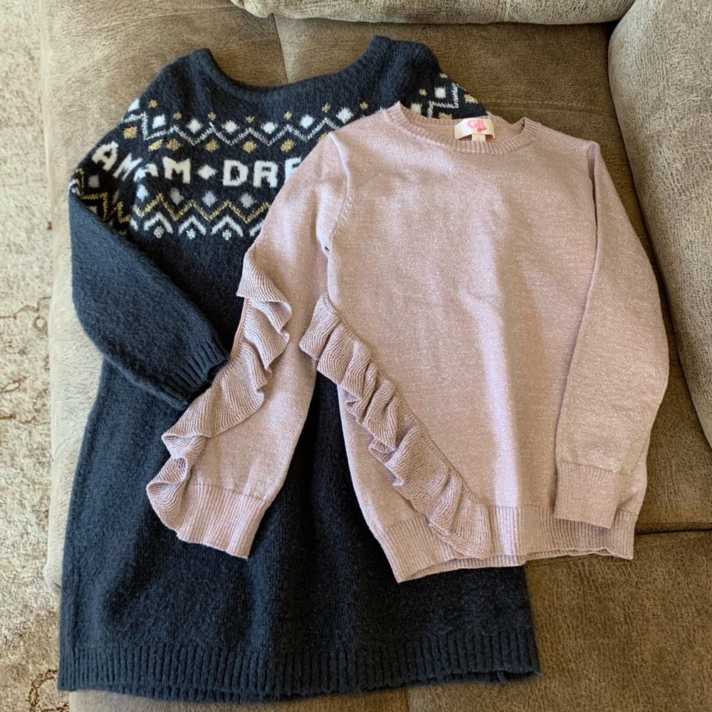 Sweater Dress/Rose Gold Sparkle Sweater